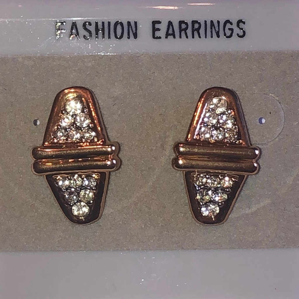 Angel Brand Elegant Gold Tone Cz Rhinestone Fashion Earrings